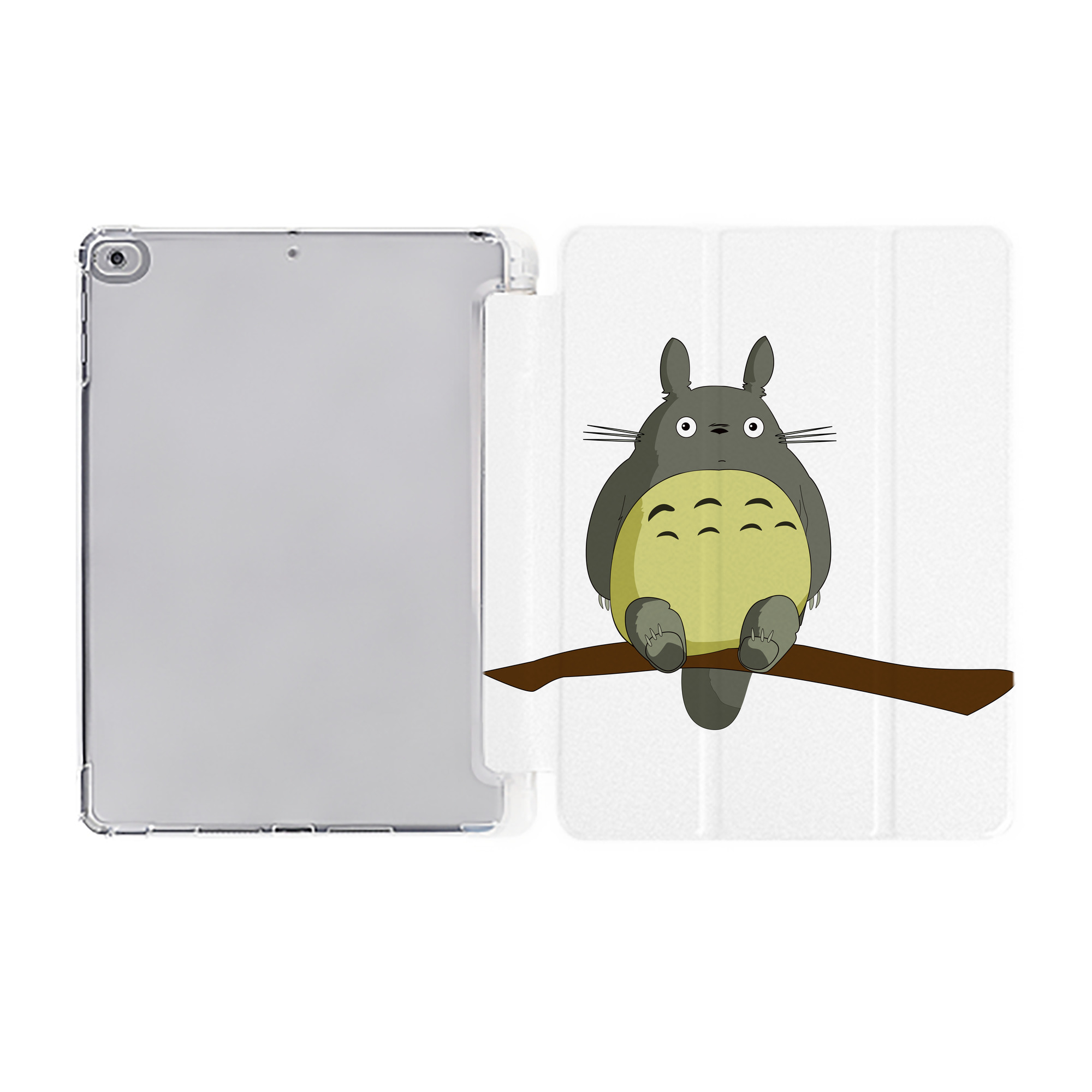 （画像用） となりのトトロ 草壁メイ 草壁サツキ My Neighbor Totoro Satsuki Kusakabe Mei Kusakabe IPad ケース ペン収納付き 三つ折りスタンド PUレザー×シリコン 対応機種9.5/10.5/10.9インチ